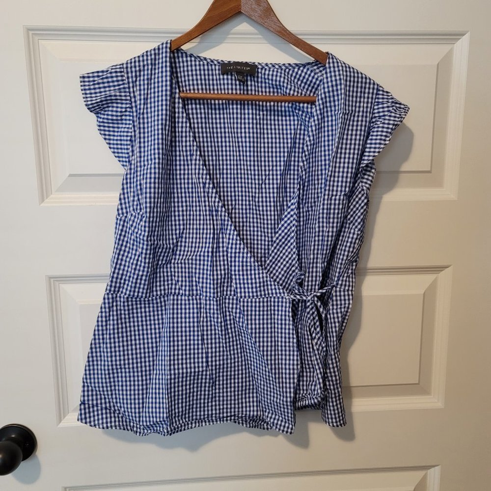 The Limited Gingham Wrap Top *2 for $20*